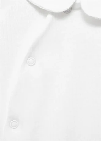 Bawełniany body z kołnierzykiem typu Peter Pan