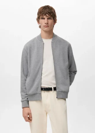 Bluza bomberka z kapturem i zamkiem błyskawicznym