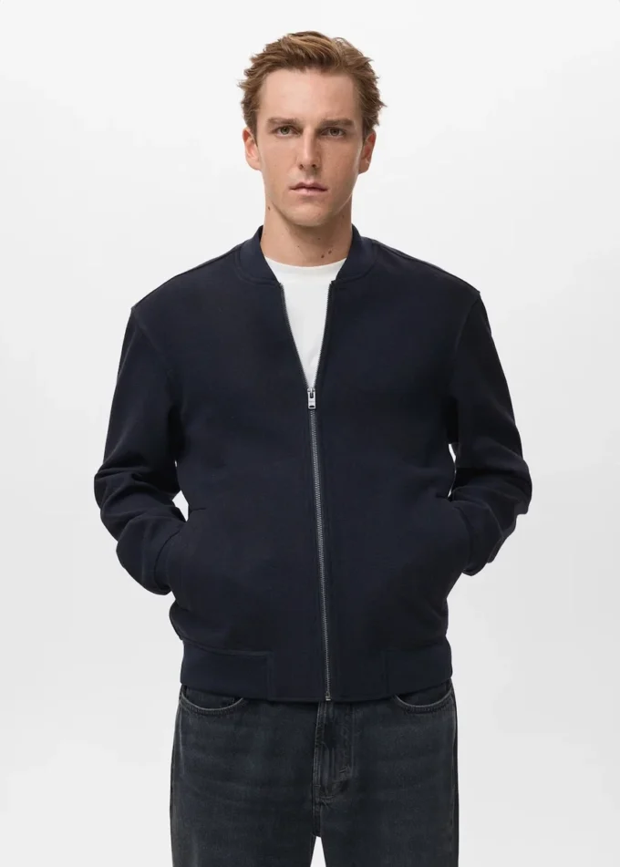 Bluza bomberka z kapturem i zamkiem błyskawicznym Bluza bomberka z kapturem i zamkiem błyskawicznym