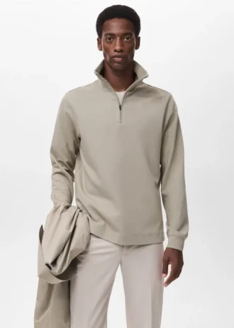 Bluza techniczna z zamkiem błyskawicznym o regularnym kroju