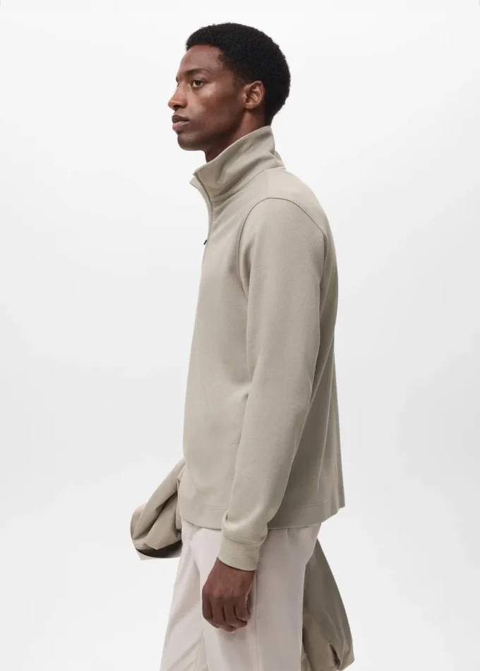 Bluza techniczna z zamkiem błyskawicznym o regularnym kroju Bluza techniczna z zamkiem błyskawicznym o regularnym kroju