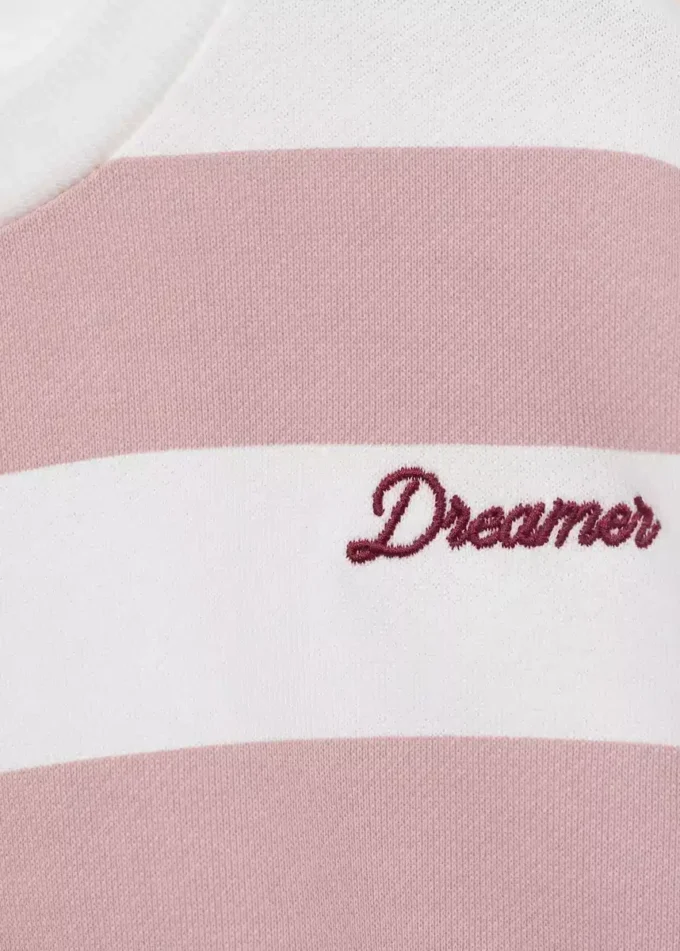 Bluza w paski z haftowanym detalem Bluza w paski z haftowanym detalem