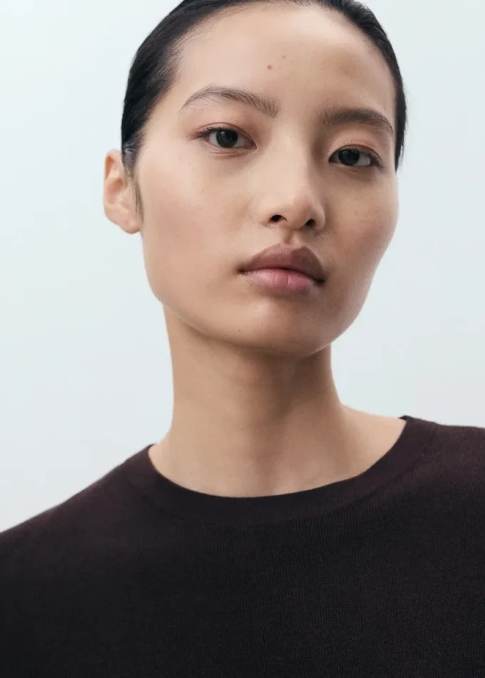 Bluza z dzianiny bawełnianej z krótkim rękawem Bluza z dzianiny bawełnianej z krótkim rękawem