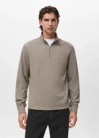 Bluza z kapturem i zamkiem błyskawicznym o regularnym kroju