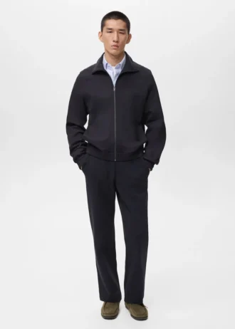 Bluza z kapturem i zamkiem błyskawicznym o regularnym kroju