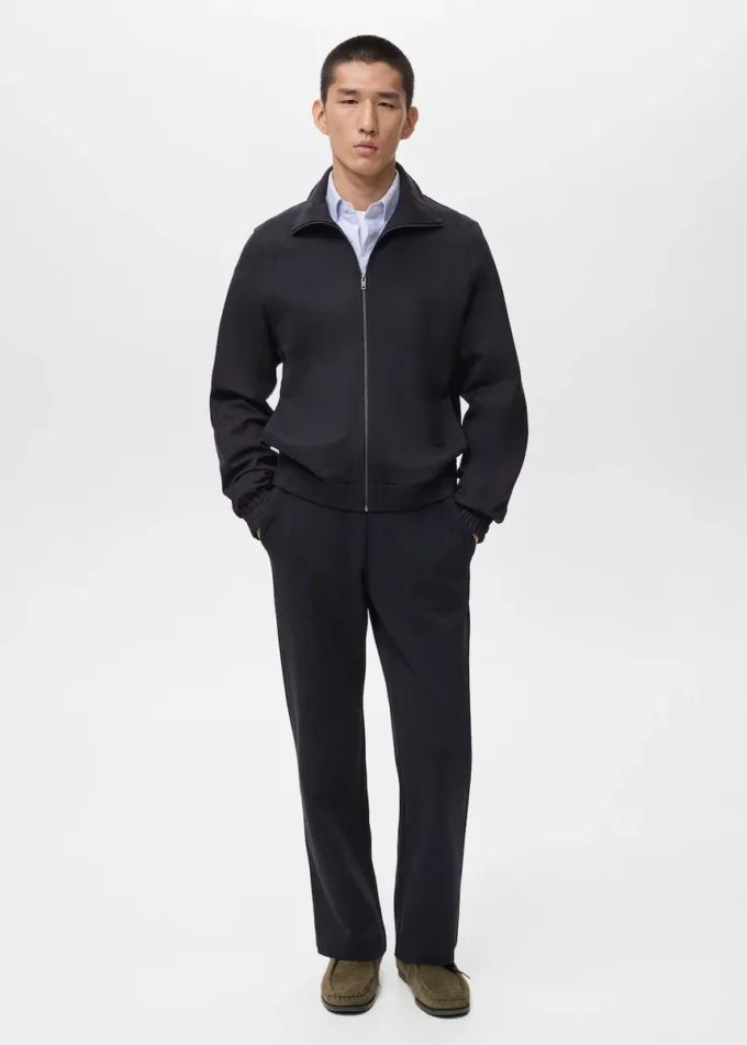 Bluza z kapturem i zamkiem błyskawicznym o regularnym kroju