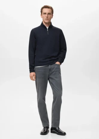 Bluza z kapturem i zamkiem błyskawicznym o regularnym kroju