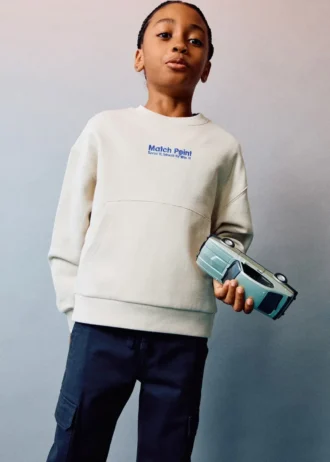 Bluza z nadrukiem i haftem