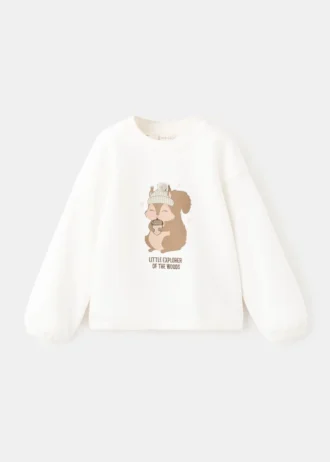 Bluza z nadrukiem i haftem