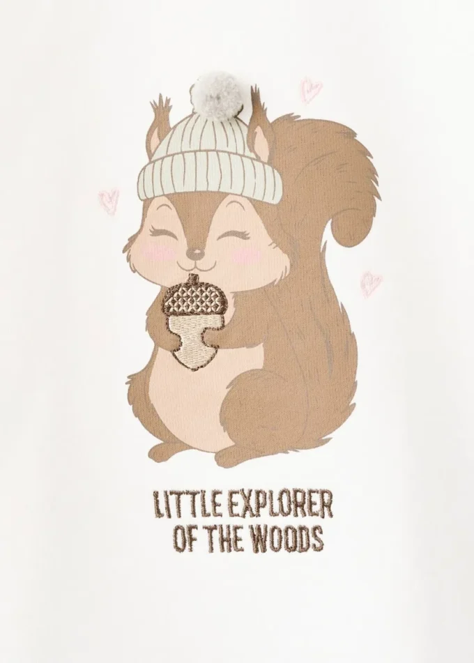 Bluza z nadrukiem i haftem Bluza z nadrukiem i haftem