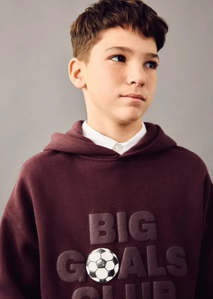 Bluza z nadrukiem i wytłoczonym napisem Bluza z nadrukiem i wytłoczonym napisem