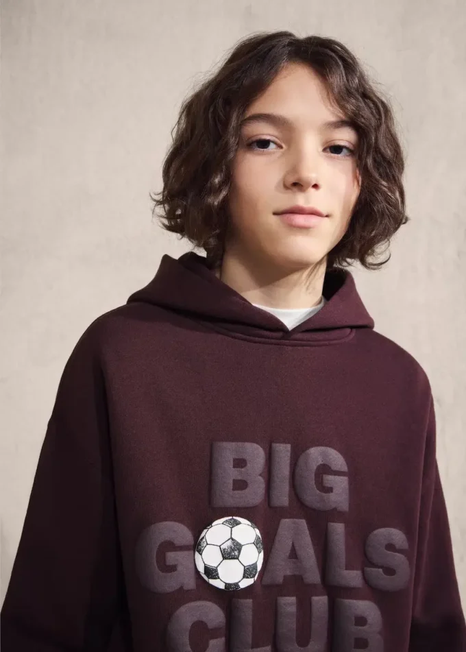 Bluza z nadrukiem i wytłoczonym napisem Bluza z nadrukiem i wytłoczonym napisem