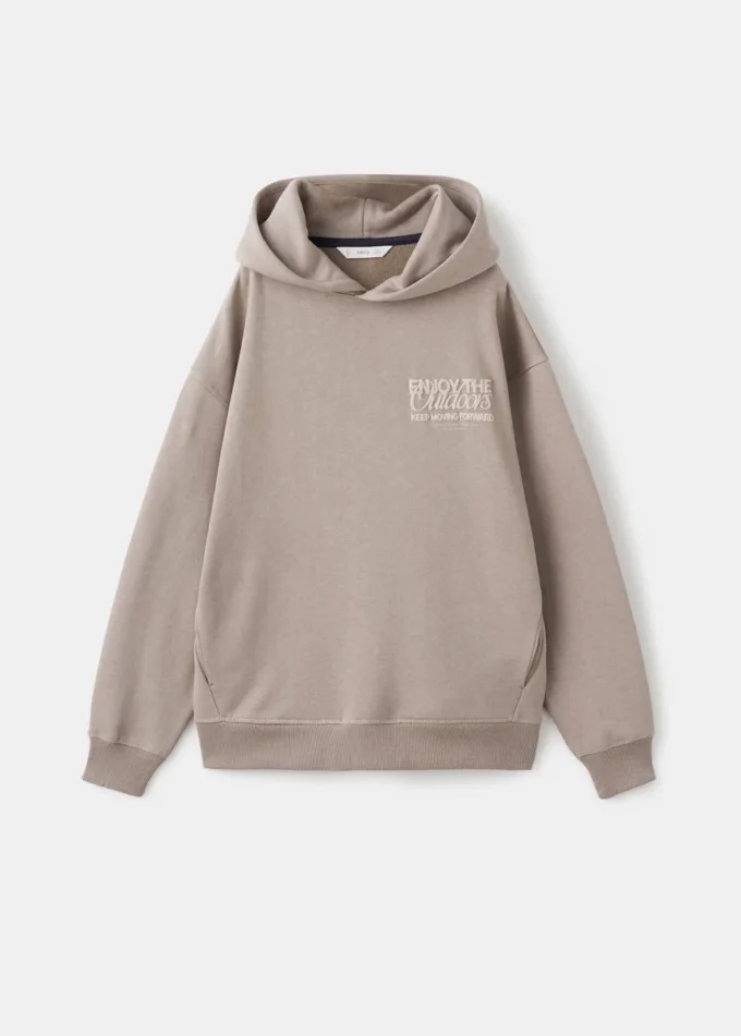 Bluza z nadrukiem i wytłoczonym napisem Bluza z nadrukiem i wytłoczonym napisem