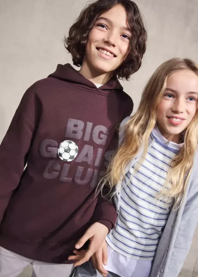 Bluza z nadrukiem i wytłoczonym napisem Bluza z nadrukiem i wytłoczonym napisem