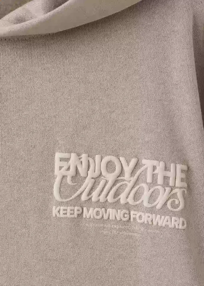 Bluza z nadrukiem i wytłoczonym napisem Bluza z nadrukiem i wytłoczonym napisem