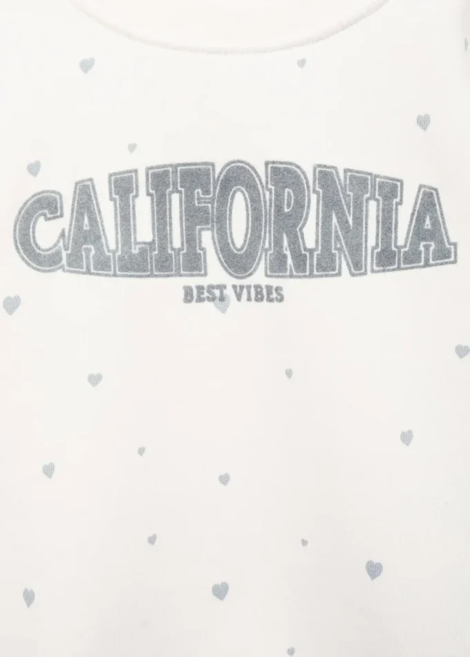 Bluza z nadrukiem serc Bluza z nadrukiem serc