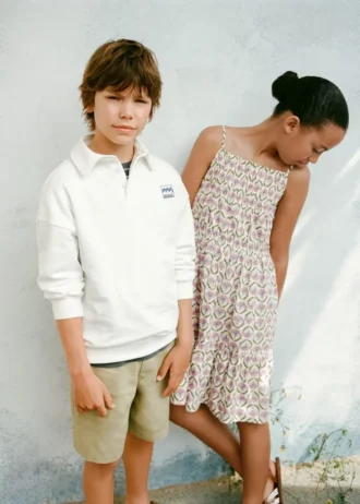 Bermudy z mieszanki lnu