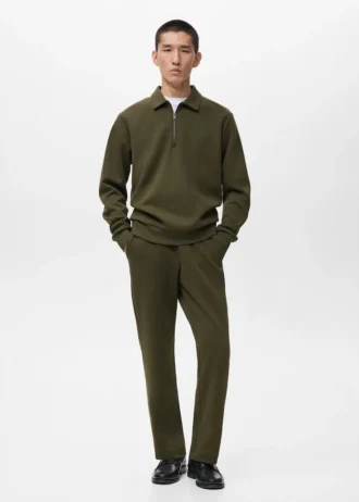 Bluza z zamkiem błyskawicznym o regularnym kroju