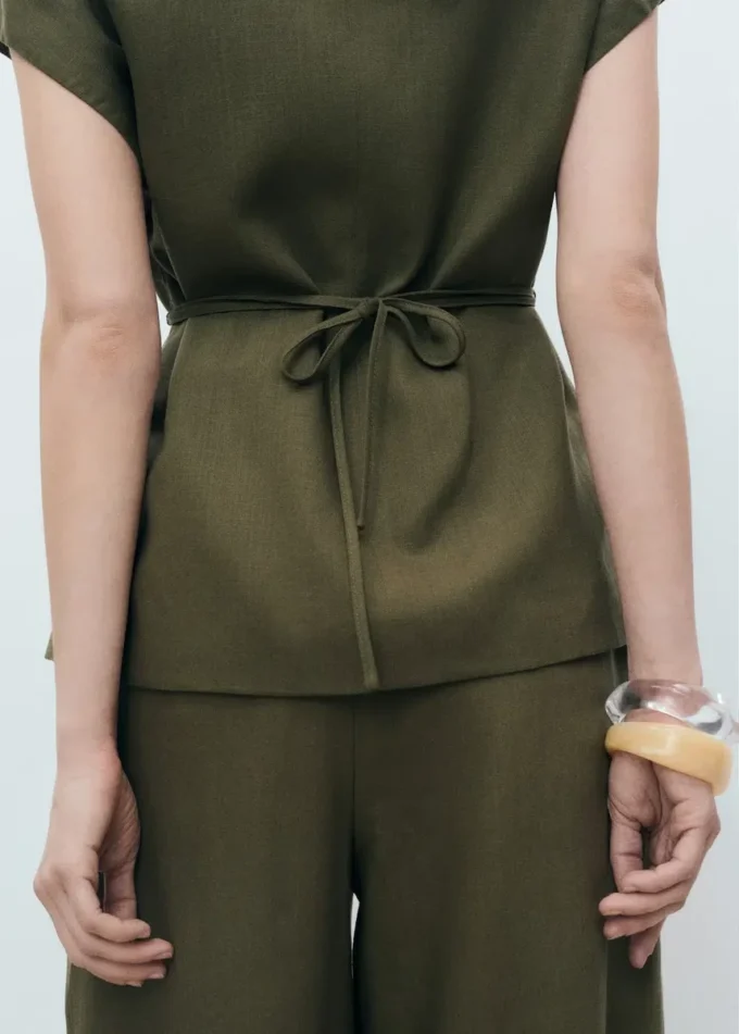 Bluzka kopertowa z lyocellu Bluzka kopertowa z lyocellu