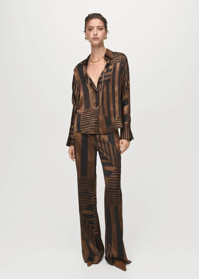 Bluzka satynowa w paski Bluzka satynowa w paski