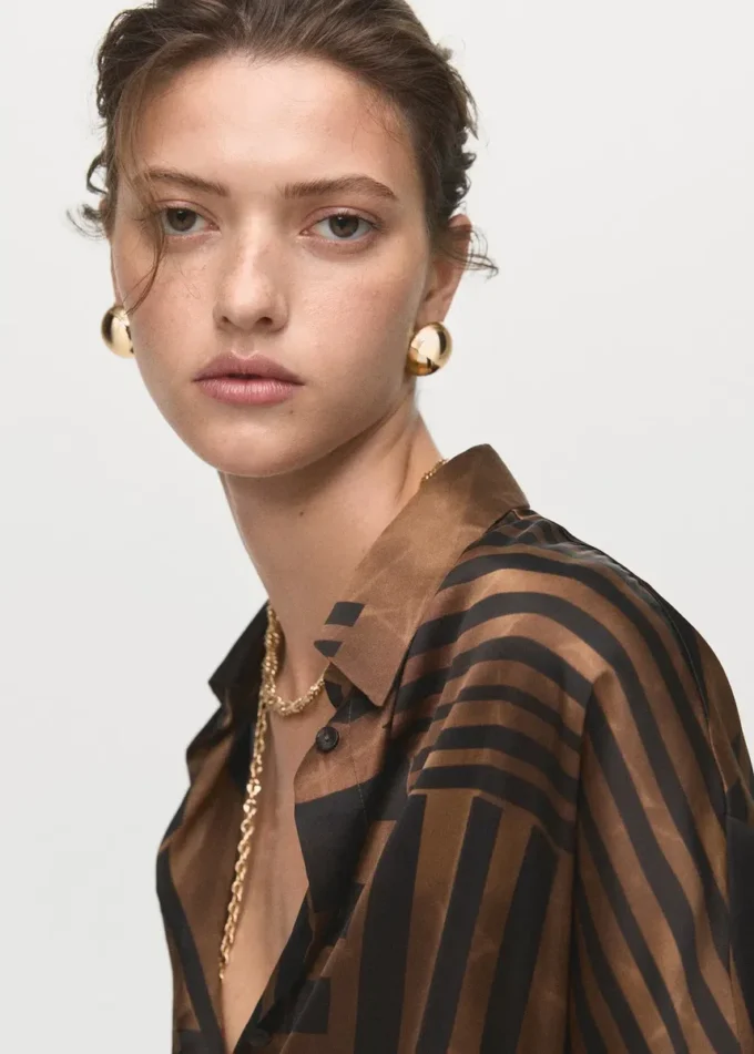 Bluzka satynowa w paski Bluzka satynowa w paski