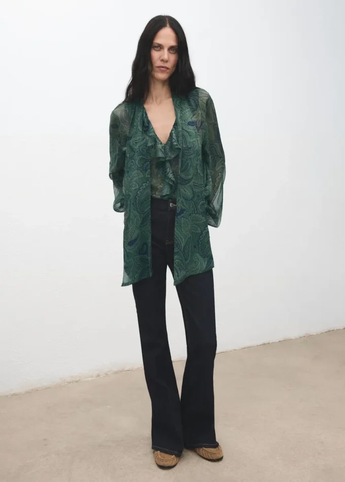 Bluzka w paisley z fularem Bluzka w paisley z fularem