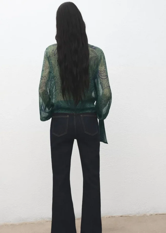 Bluzka w paisley z fularem Bluzka w paisley z fularem