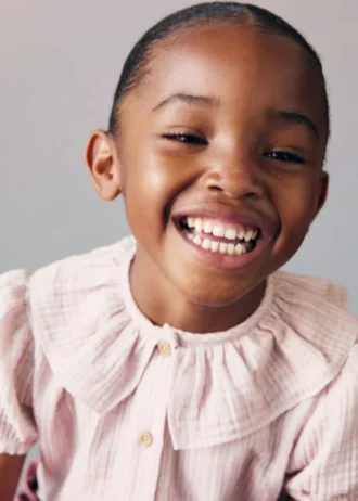 Bluzka w paski z kołnierzykiem typu Peter Pan