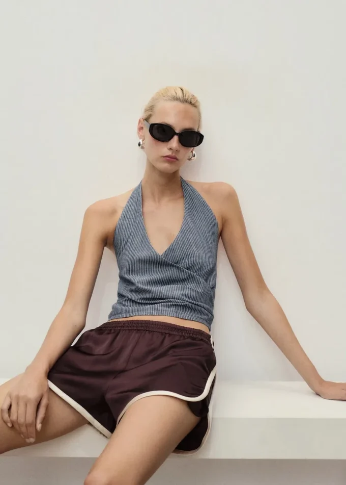 Bluzka z dżinsu w paski Bluzka z dżinsu w paski