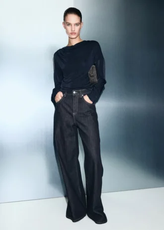 Bluzka z drapowanym dekoltem