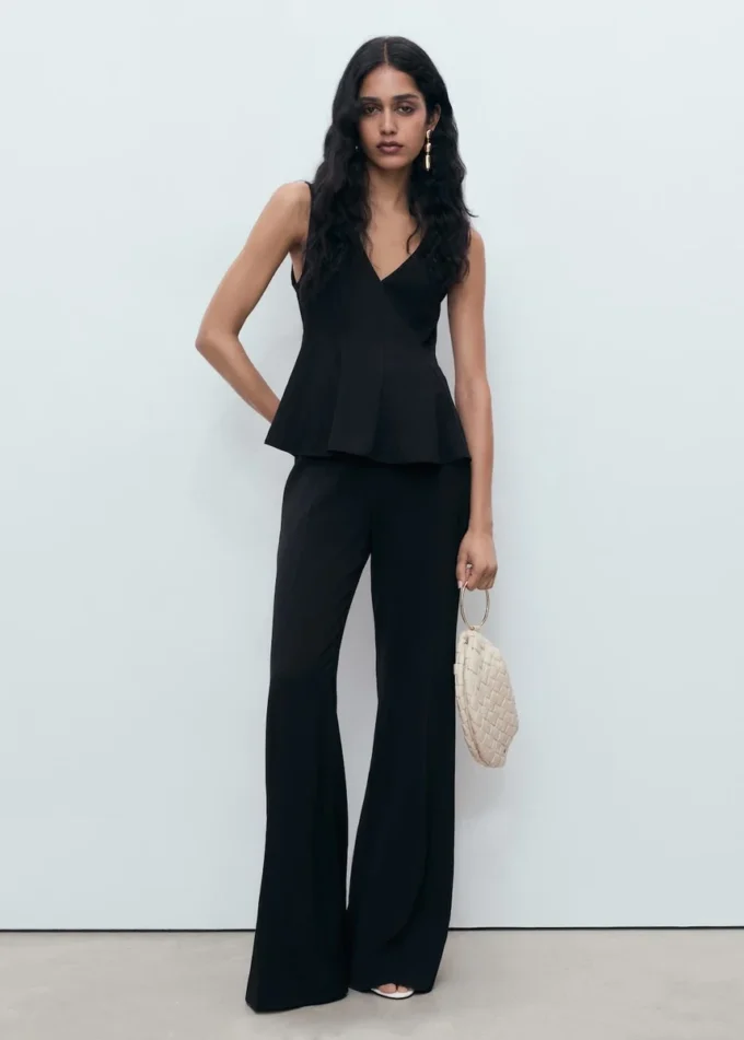 Bluzka z falbaną z lyocellu Bluzka z falbaną z lyocellu