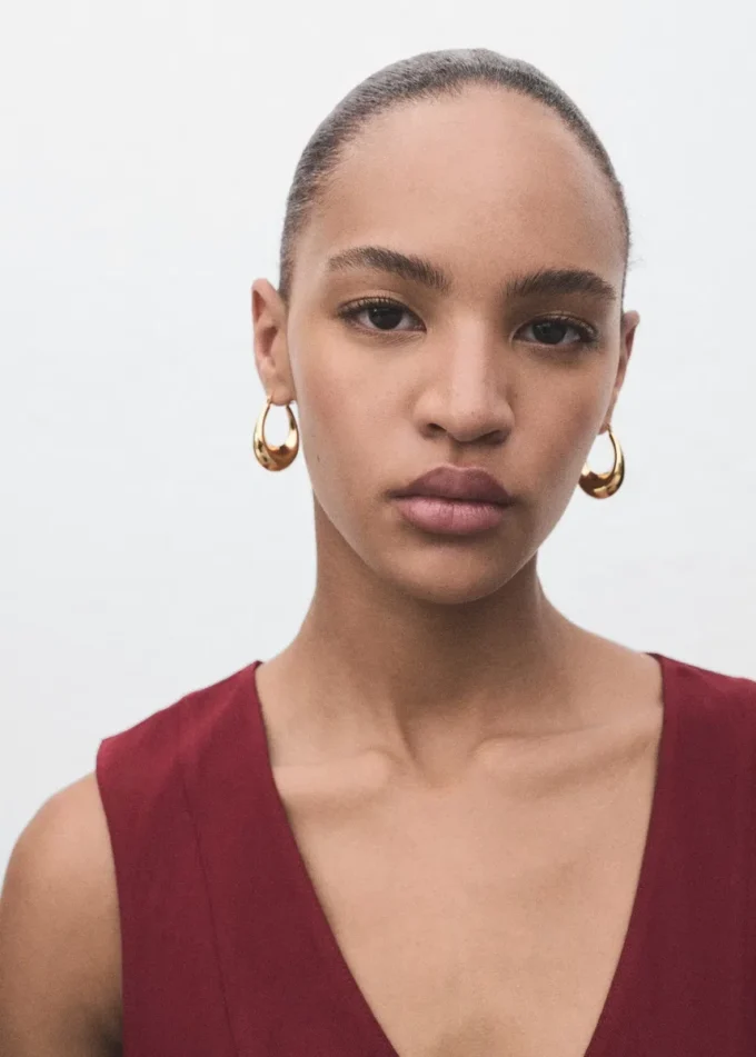 Bluzka z falbaną z lyocellu Bluzka z falbaną z lyocellu