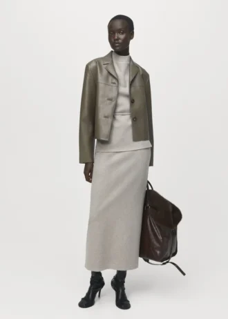 Bluzka z golfem i paskiem