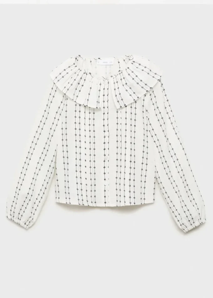 Bluzka z kołnierzykiem babydoll Bluzka z kołnierzykiem babydoll