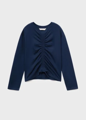 Bluzka z marszczonej bawełny