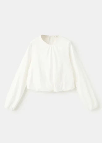 Bluzka z marszczonej bawełny