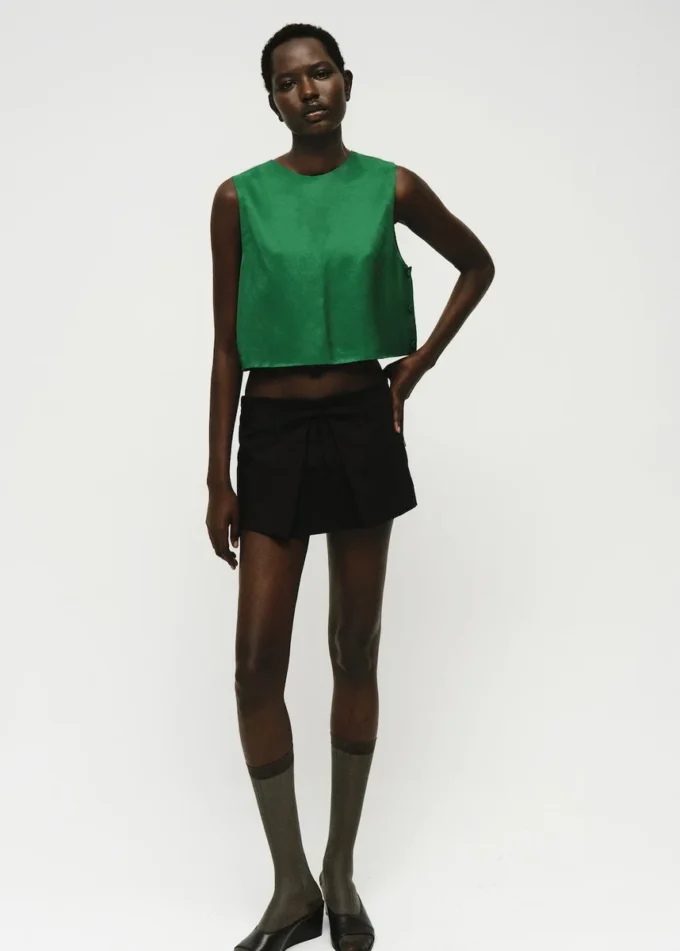 Bluzka z mieszanki lnu z guzikami Bluzka z mieszanki lnu z guzikami