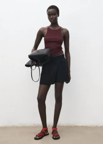 Bluzka z prążkowanej mieszanki bawełny