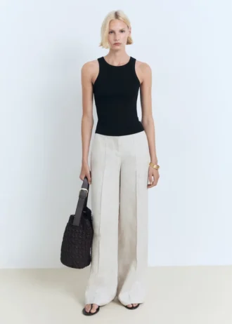 Bluzka z prążkowanej mieszanki bawełny