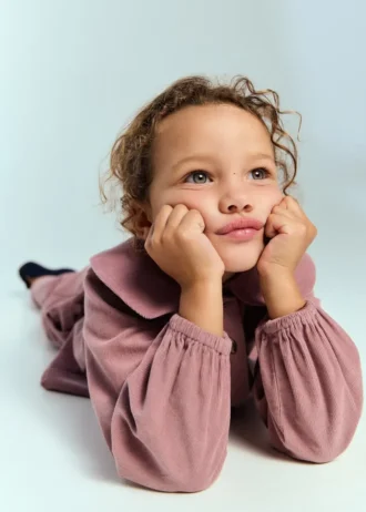 Bluzka z sztruksu z kołnierzykiem typu baby