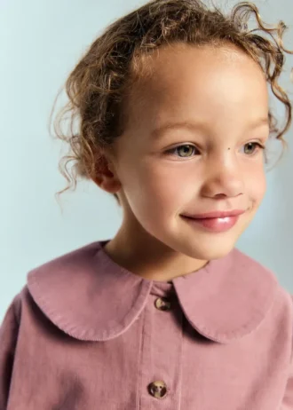 Bluzka z sztruksu z kołnierzykiem typu baby