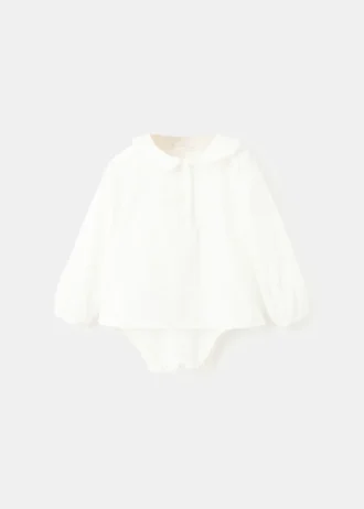 Body dla niemowląt z dekoltem w paski