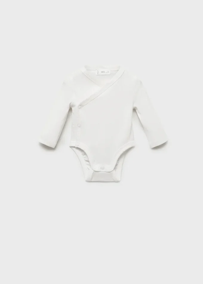 Body z dekoltem w szpic i guzikami Body z dekoltem w szpic i guzikami