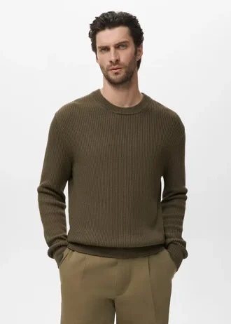 Cienki sweter z dzianiny bawełnianej