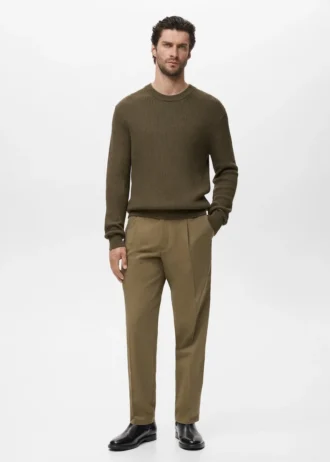 Cienki sweter z dzianiny bawełnianej