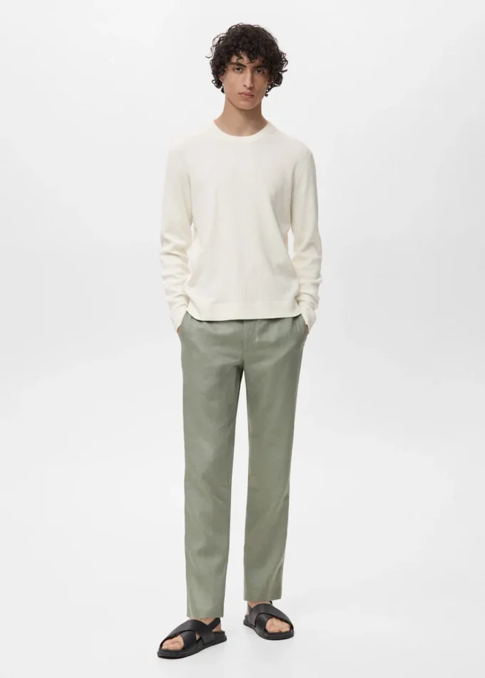 Cienki sweter z dzianiny bawełnianej Cienki sweter z dzianiny bawełnianej