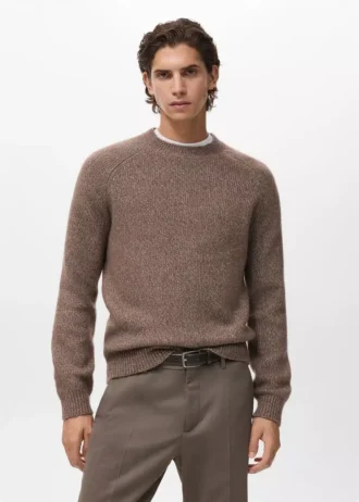 Cienki sweter z mieszanki wełny