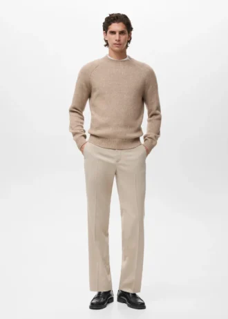 Cienki sweter z mieszanki wełny