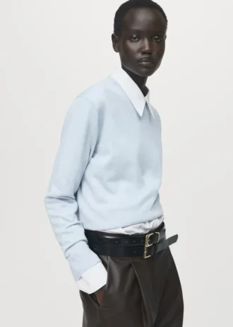 Cienki sweter z okrągłym dekoltem