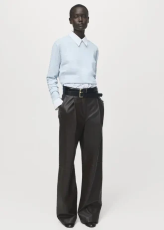 Cienki sweter z okrągłym dekoltem